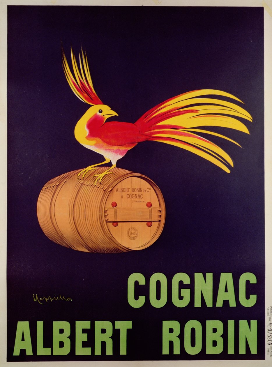 Poster voor Albert Robin Cognac door Leonetto Cappiello