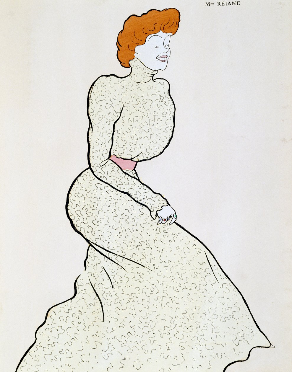 Actrice Gabrielle Rejane, tekening door Leonetto Cappiello door Leonetto Cappiello
