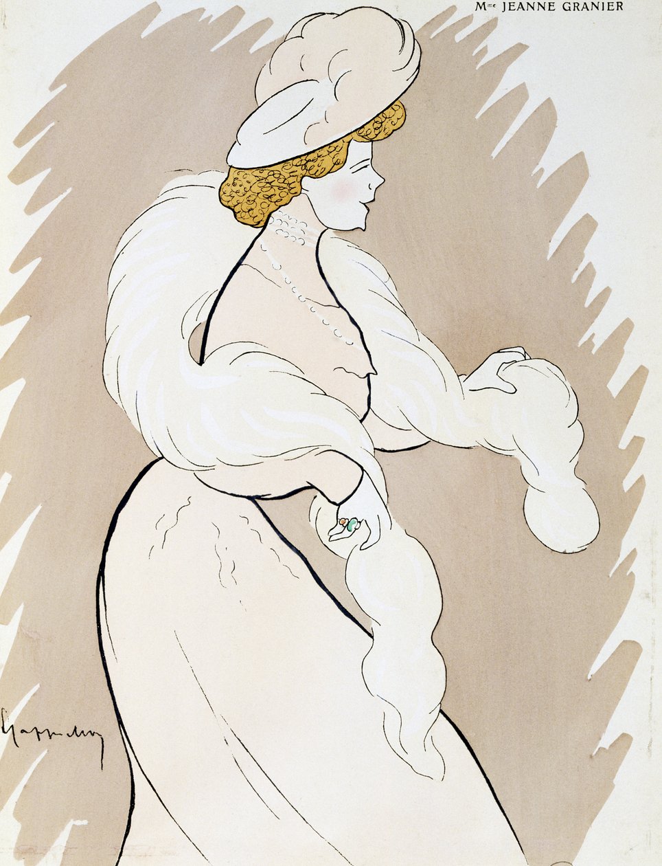 Actrice Jeanne Granier, tekening door Leonetto Cappiello door Leonetto Cappiello