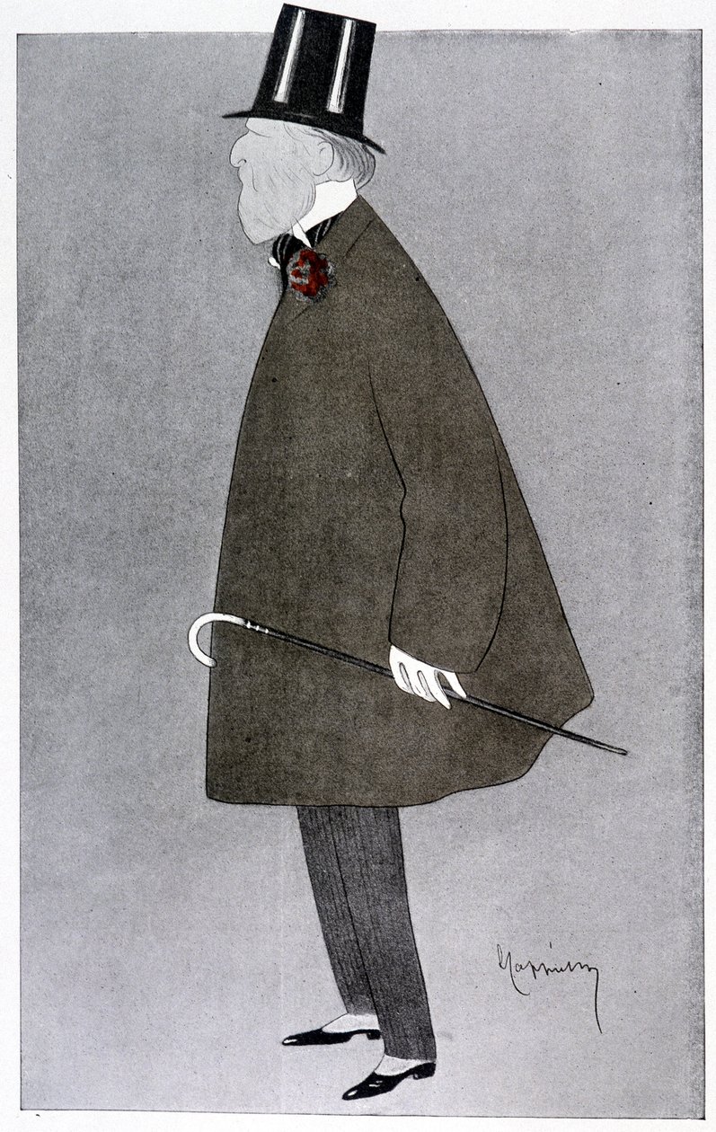Komisch portret van Jacques Doucet in "Fantasio" door Leonetto Cappiello