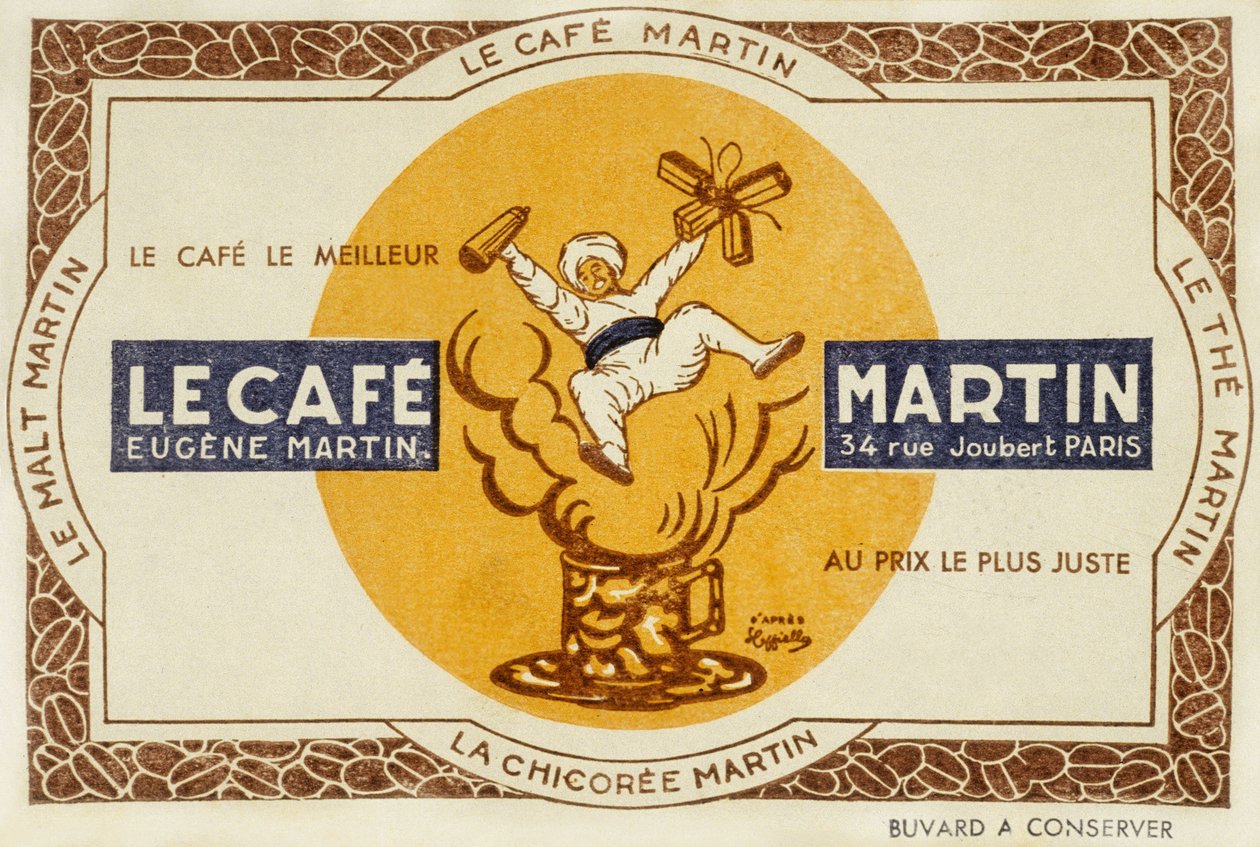 Franse advertentie voor de koffie Martin, naar Leonetto Cappiello 1921 door Leonetto Cappiello