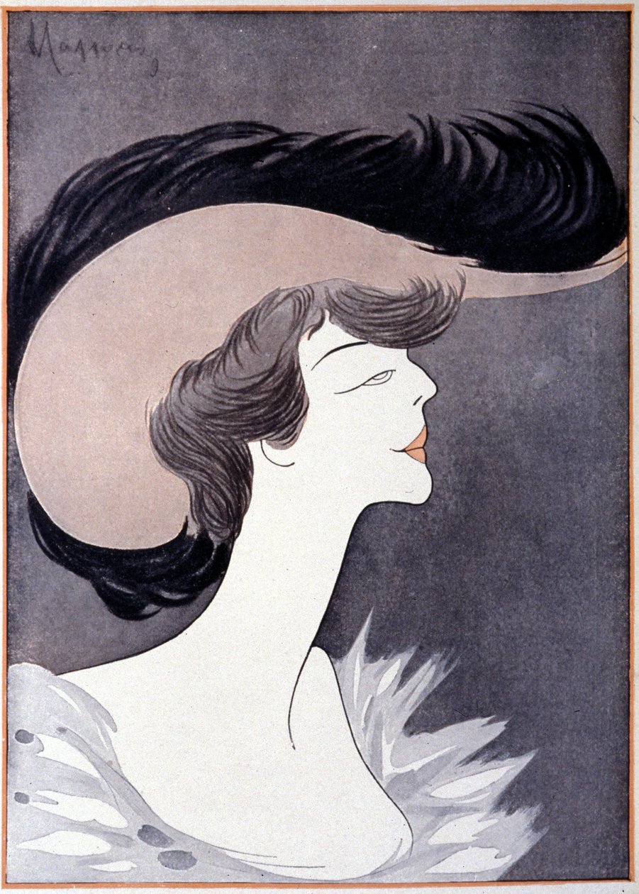 Portret van mevrouw Longworth (Alice Roosevelt Longworth) (1884 - 1980), dochter van Theodore Roosevelt. Cartoon door Leonetto Cappiello. door Leonetto Cappiello