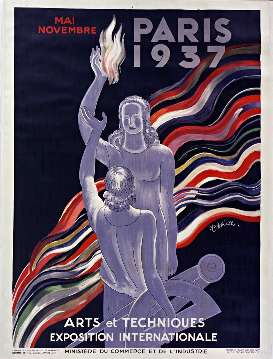 Poster van de Internationale Tentoonstelling in Parijs, 1937 door Leonetto Cappiello