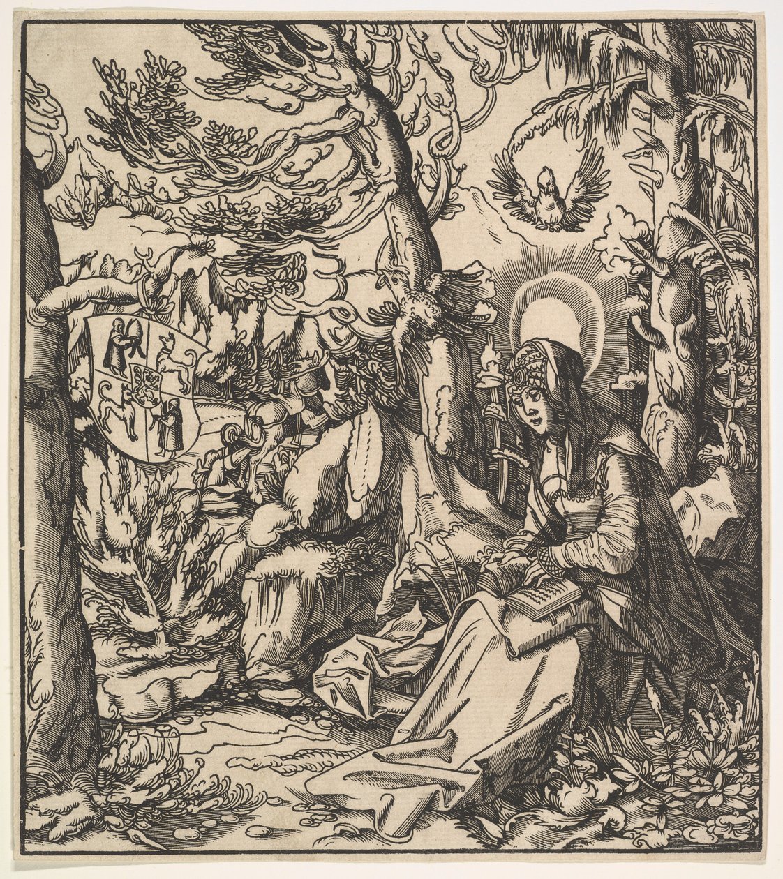 Sint Ita van Toggenburg, uit de Habsburgse heiligen, 1516-18 door Leonhard Beck