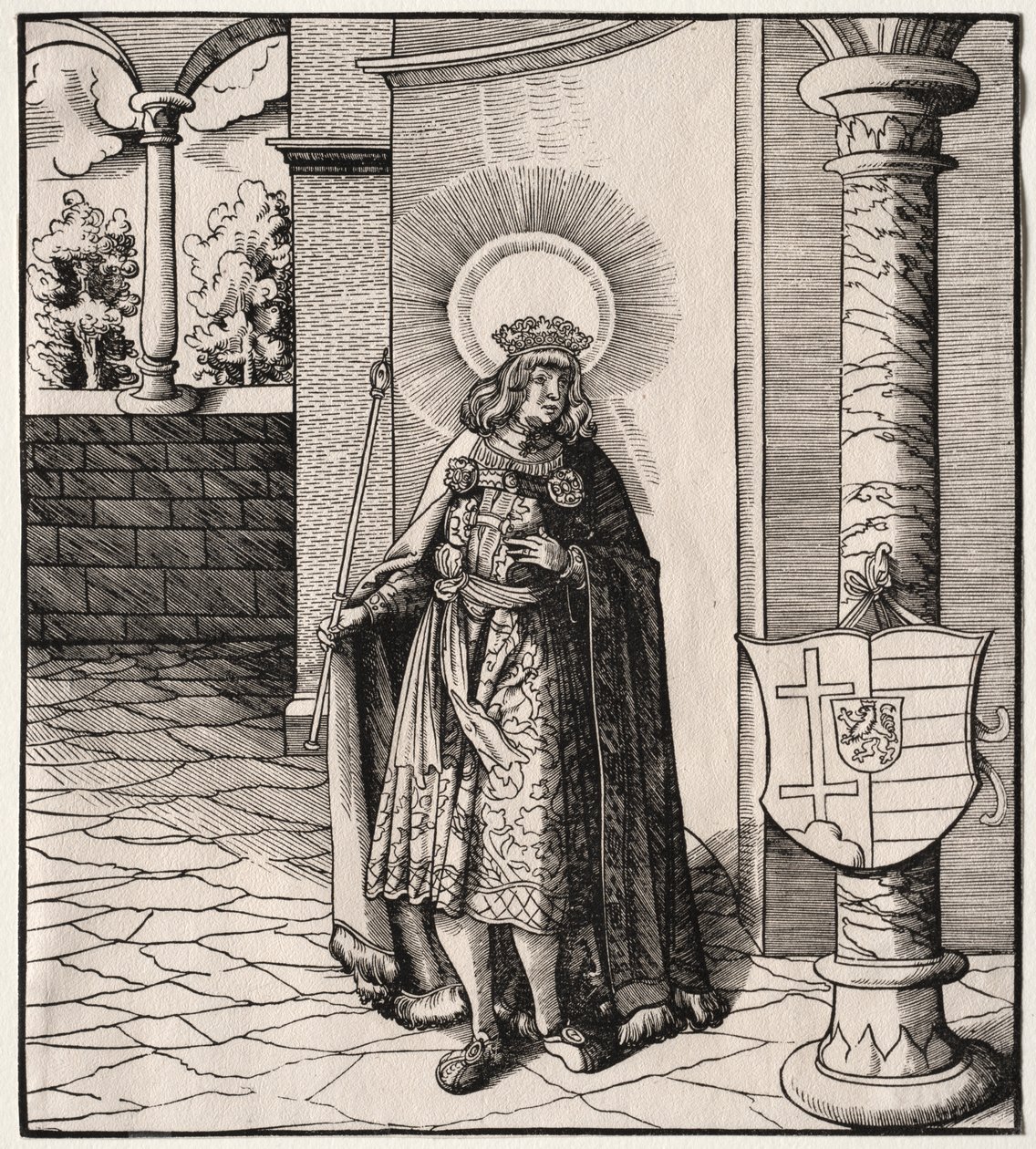 Heiligen verbonden met het huis van Habsburg: Een algemeen verslag van de voorouders van keizer Maximiliaan I door Leonhard Beck