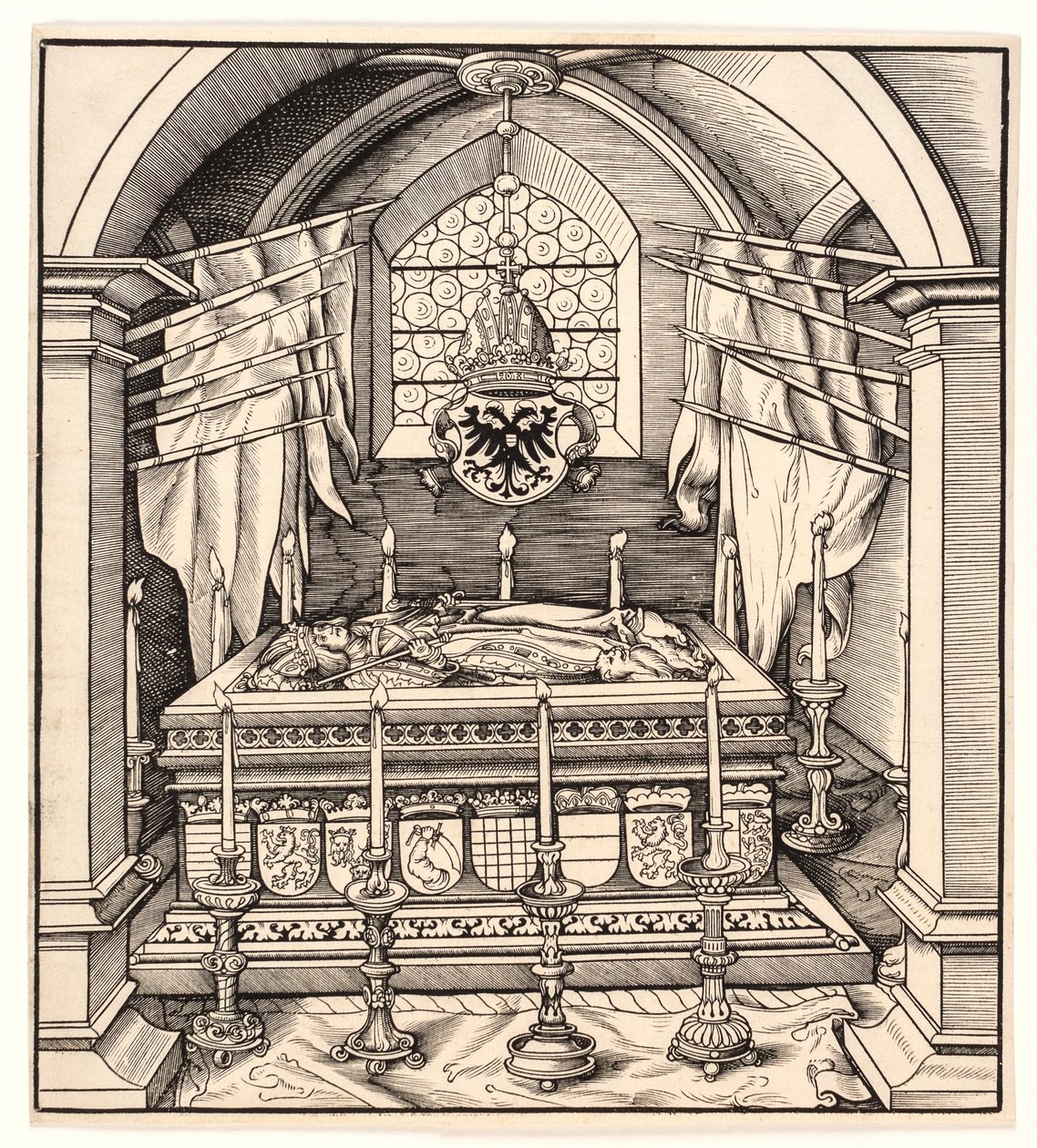 Het kostbare graf van de oude witte koning door Leonhard Beck