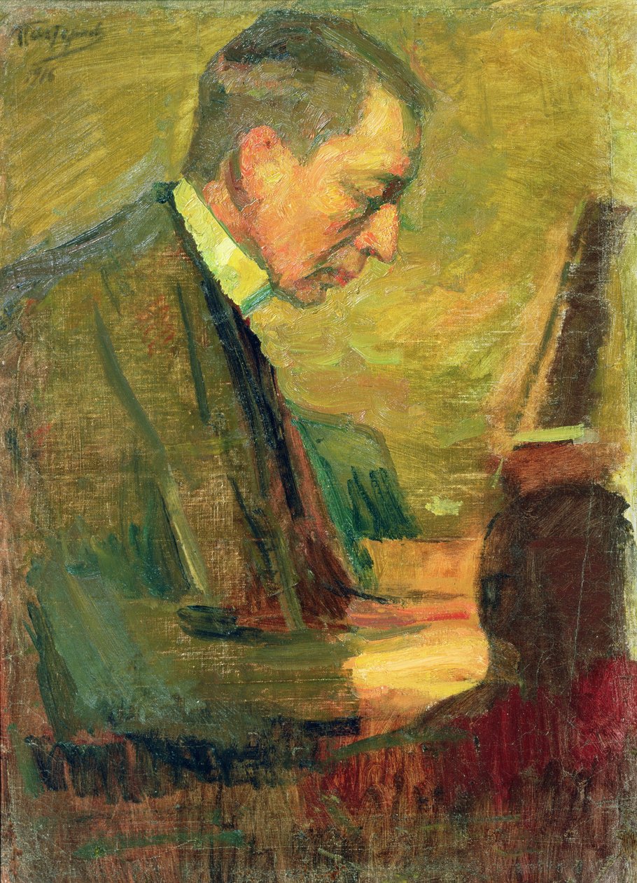 Portret van Sergei Rakhmaninov, 1916 door Leonid Osipovic Pasternak