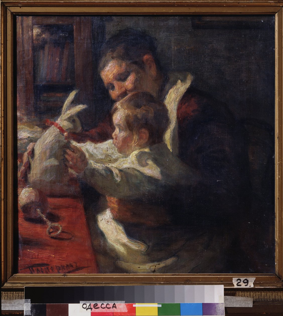 Een konijn. Verpleegster met kind door Leonid Osipovic Pasternak