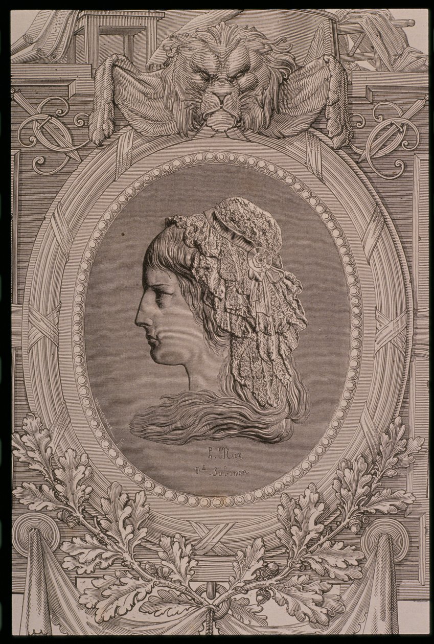 Charlotte Corday (1768-93) gegraveerd door Stephane Pannemaker (1847-1930) door Leopold Mar