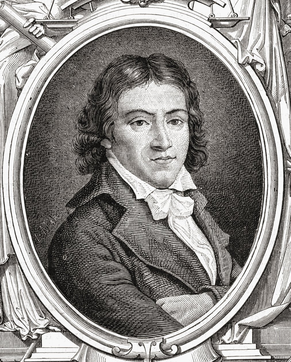 Portret van Camille Desmoulins (1760-94) door Leopold Mar