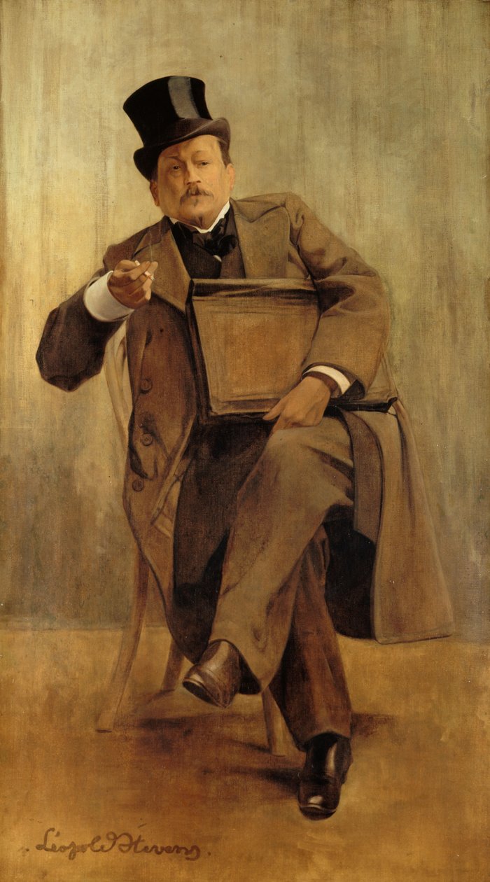 Portret van Georges Courteline door Leopold Stevens