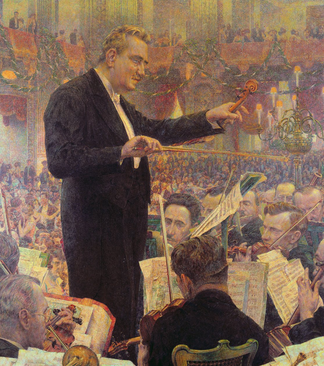 De Dirigent van het Weens Philharmonisch Orkest door Leopold Blauensteiner