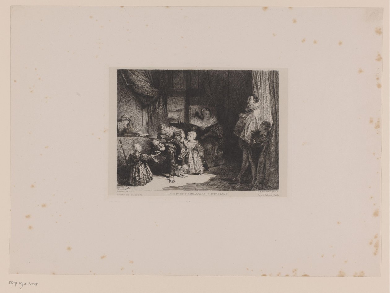 Hendrik IV en de ambassadeur van Spanje door Leopold Flameng