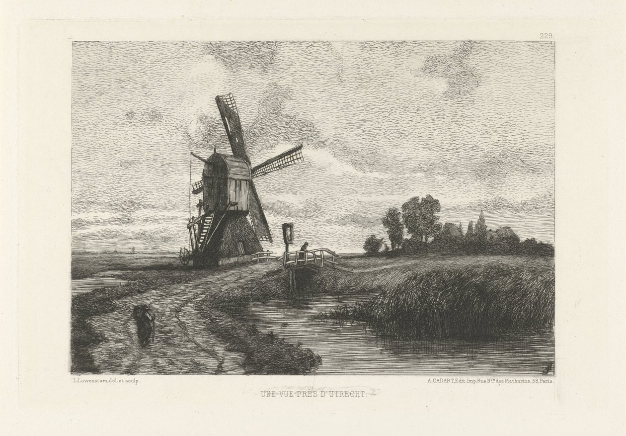 Gezicht op het platteland in de omgeving van Utrecht door Leopold Lowenstam