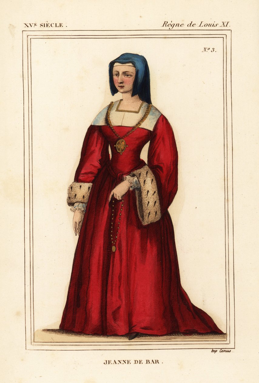 Jeanne de Bar, enige dochter van Robert de Bar, vrouw van Louis de Luxembourg door Leopold Massard