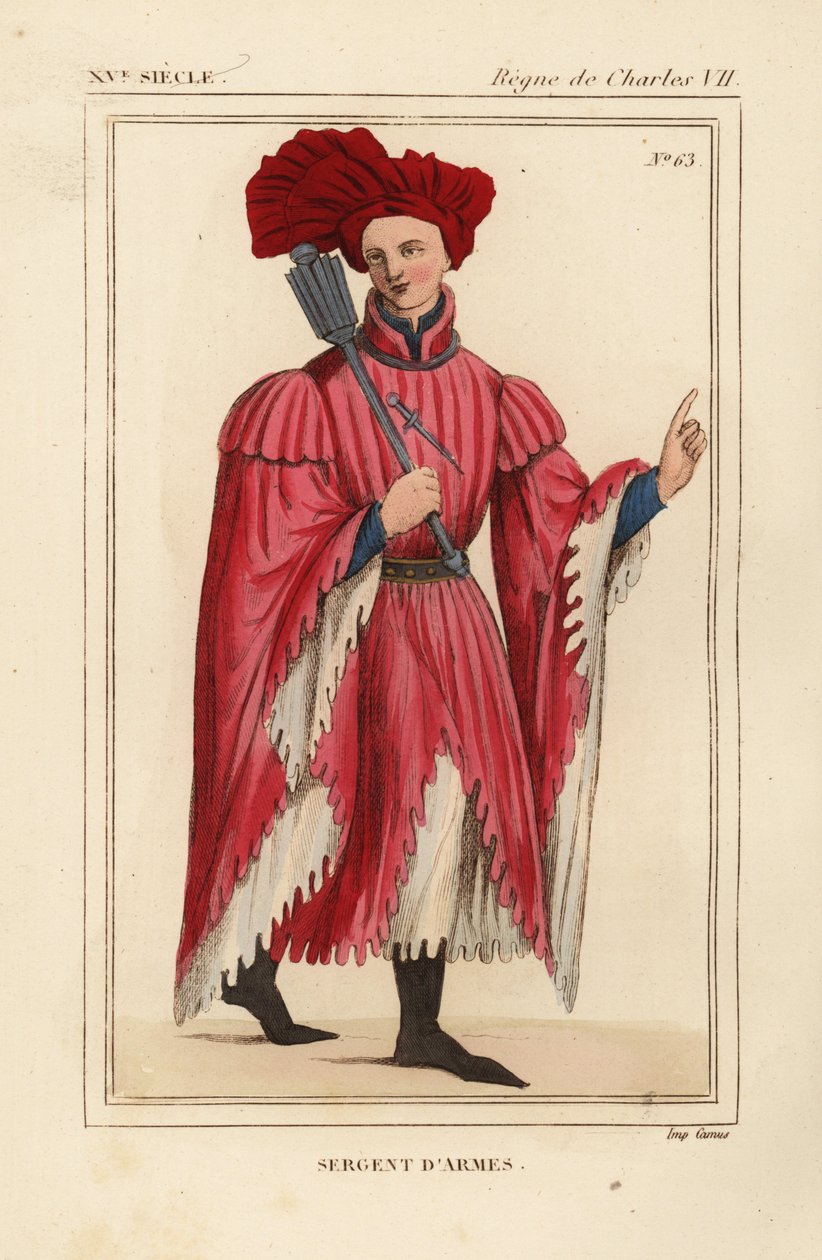Sergeant-at-arms met ceremoniële knots door Leopold Massard
