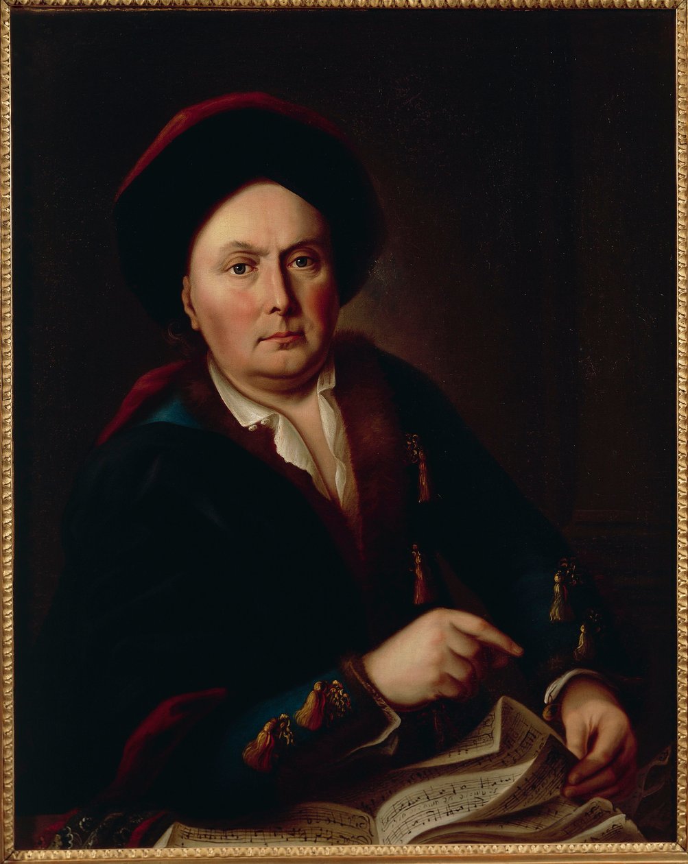 Portret van Ludwig van Beethoven, Kapelmeester (1712-73), grootvader van componist Ludwig Beethoven door Leopold Radoux