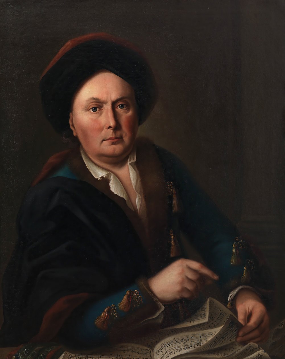 Portret van de zanger Ludwig Lodewijk van Beethoven 1712-1773..., 1773 door Leopold Radoux
