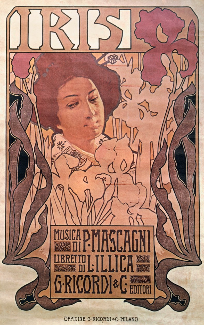 "Iris" door Pietro Mascagni door Leopoldo Metlicovitz