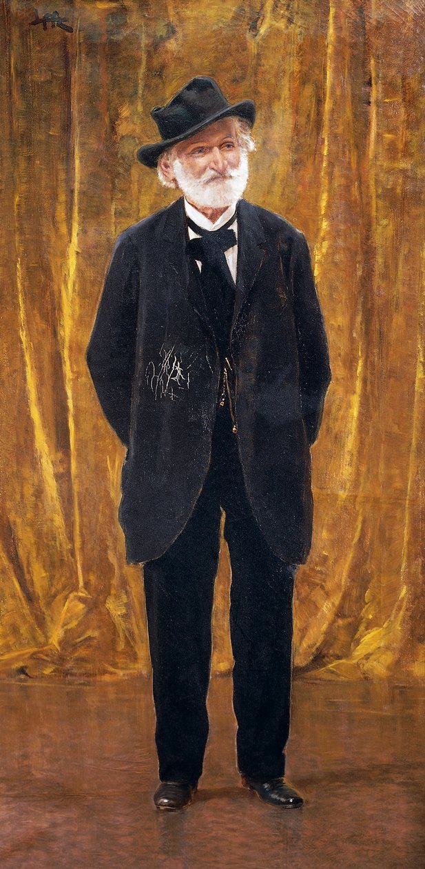 Portret van Giuseppe Verdi door Leopoldo Metlicovitz