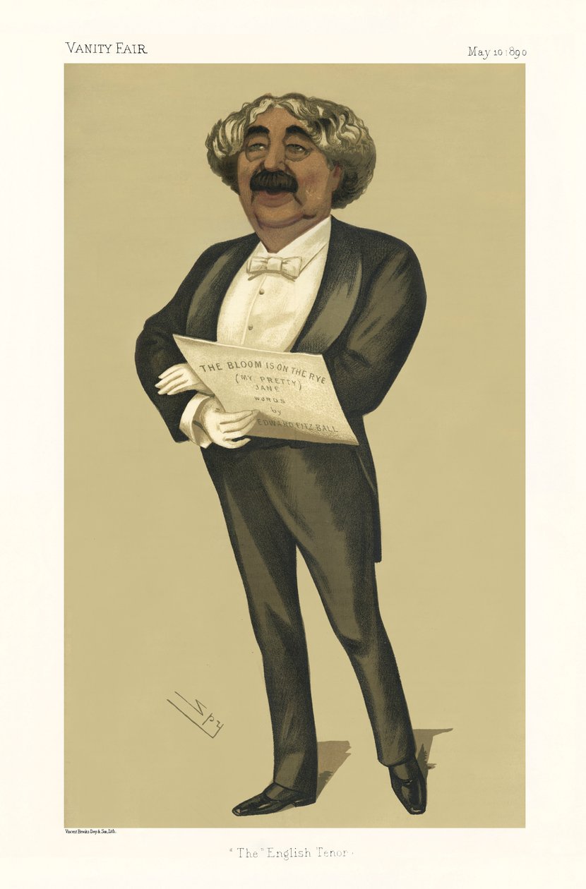 John Sims Reeves - portret staand door Leslie Matthew (1851 1922) Ward