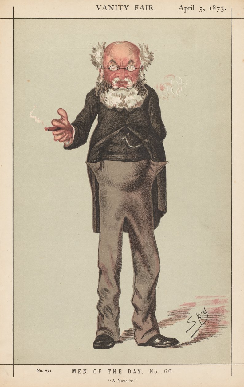 Vanity Fair: Mannen van de Dag, Nr. 60, "Een Romanschrijver" door Leslie Matthew (Spy) Ward