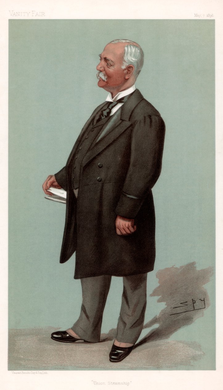 Union Stoomschip Sir Francis Henry Evans, Britse zakenman en politicus, 1896 door Leslie Matthew Ward