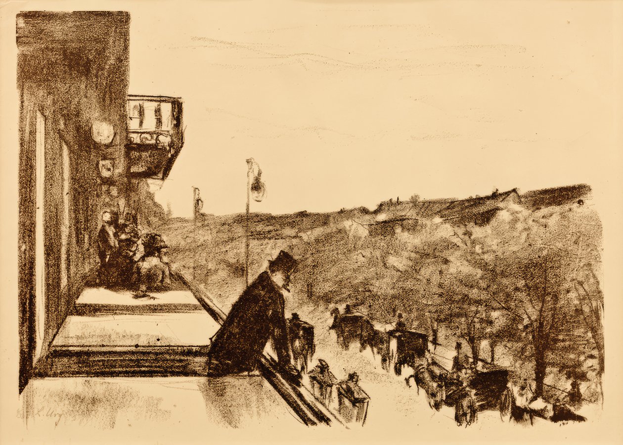 Koffieterras Onder de Linden door Lesser Ury