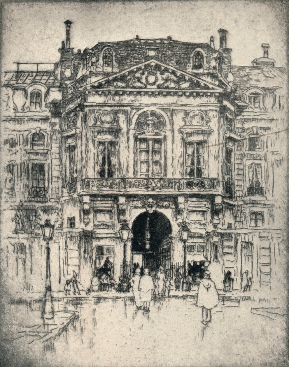 De Porte de Valois, Palais-Royal, 1915 door Lester George Hornby