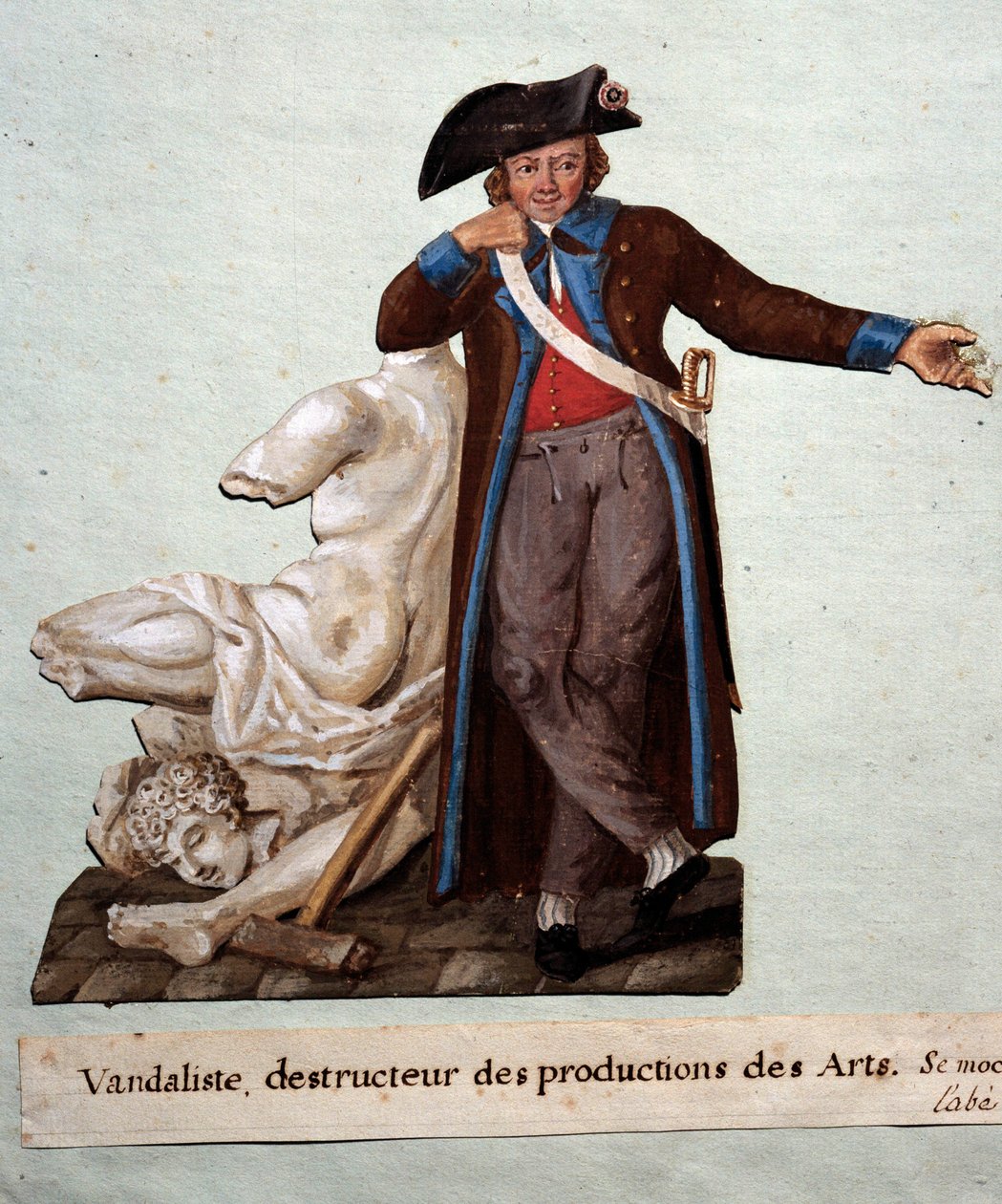 Franse Revolutie: een vandaal, vernietiger van kunstwerken door Lesueur Brothers