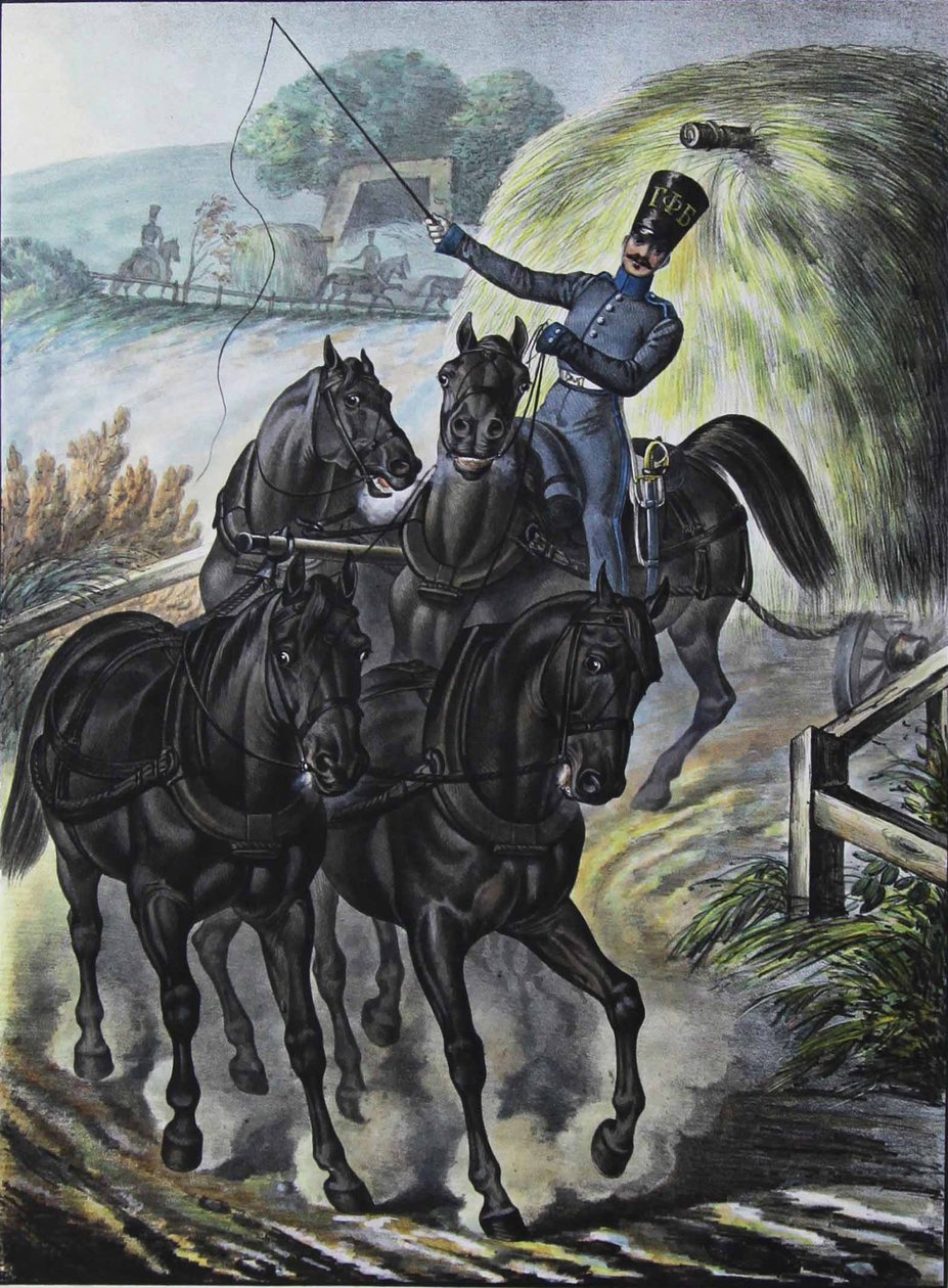 Soldaat van de Bevoorradingstrein Brigade, 1829 door Lev Alexandrovich Belousov