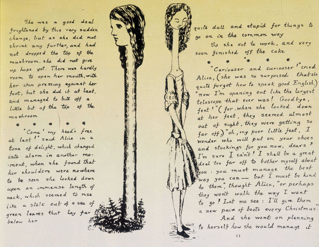 Alice met de lange nek - Manuscript en tekeningen van 'Alice in ...