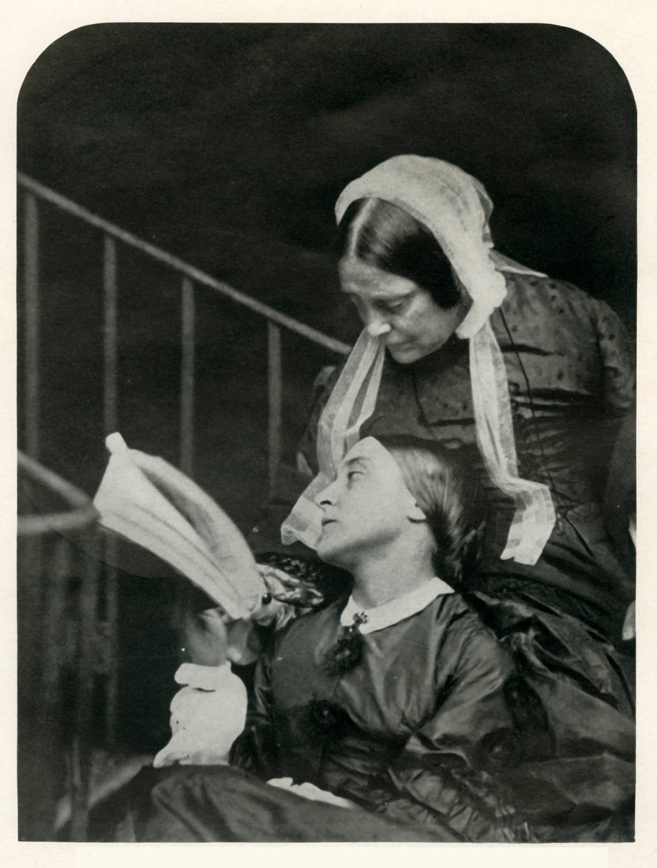 Christina Rossetti en haar moeder Frances Rossetti, 1863, 1948 door Lewis Carroll