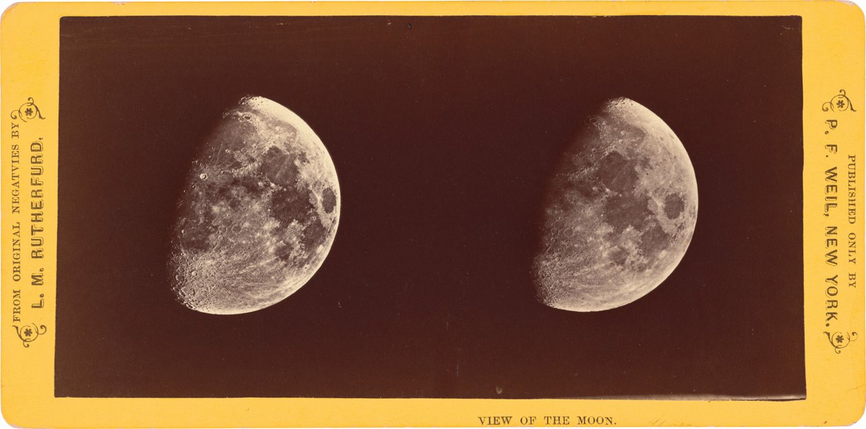 "Maangezicht",1860 (foto) door Lewis Morris Rutherfurd