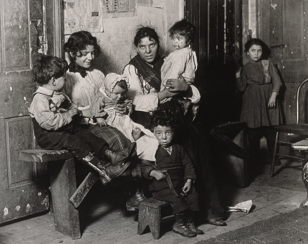 Een Italiaans huis nabij Hull House door Lewis Wickes Hine