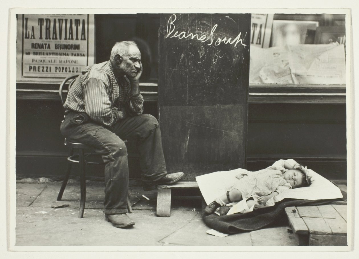 Frisse lucht voor de baby, New York East Side door Lewis Wickes Hine
