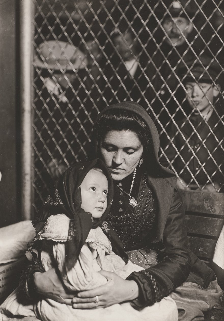 Immigranten Moeder en Kind door Lewis Wickes Hine