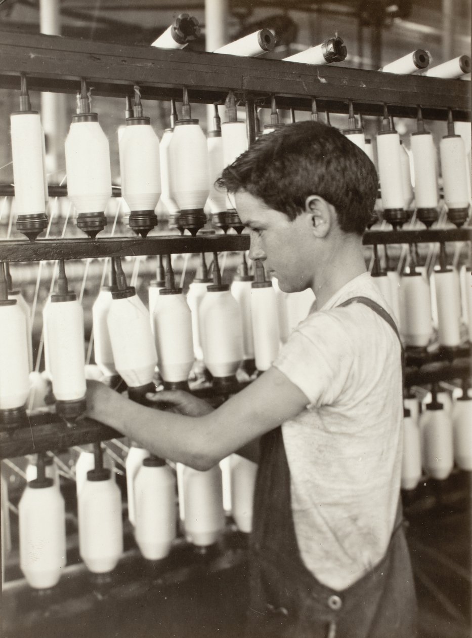 King Philip - Mule-spinzaal door Lewis Wickes Hine