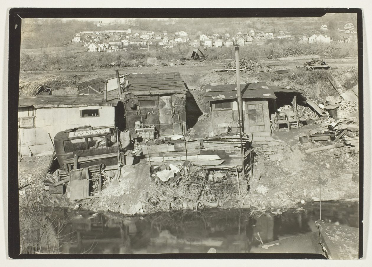 Woonwijk van "Out-Of-Works" in Patterson, New Jersey door Lewis Wickes Hine