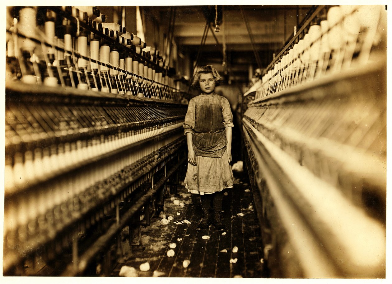 Spinner, Globe Cotton Mill, Augusta, Georgia, 1909 door Lewis Wickes Hine
