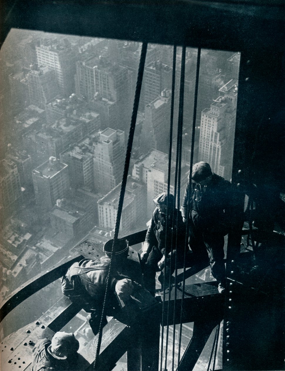 De laatste stadia van de Mast, de straat ligt ongeveer een kwart mijl lager, c1931 door Lewis Wickes Hine