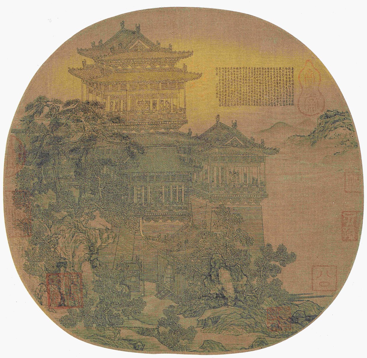 De Yueyang Lookout door Li Sheng (fl. 908-925) door Li Sheng