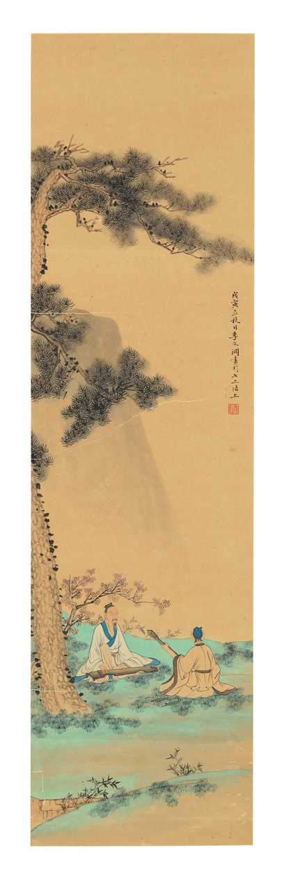 Twee Muzikanten, 1758 door Li Wenyuan