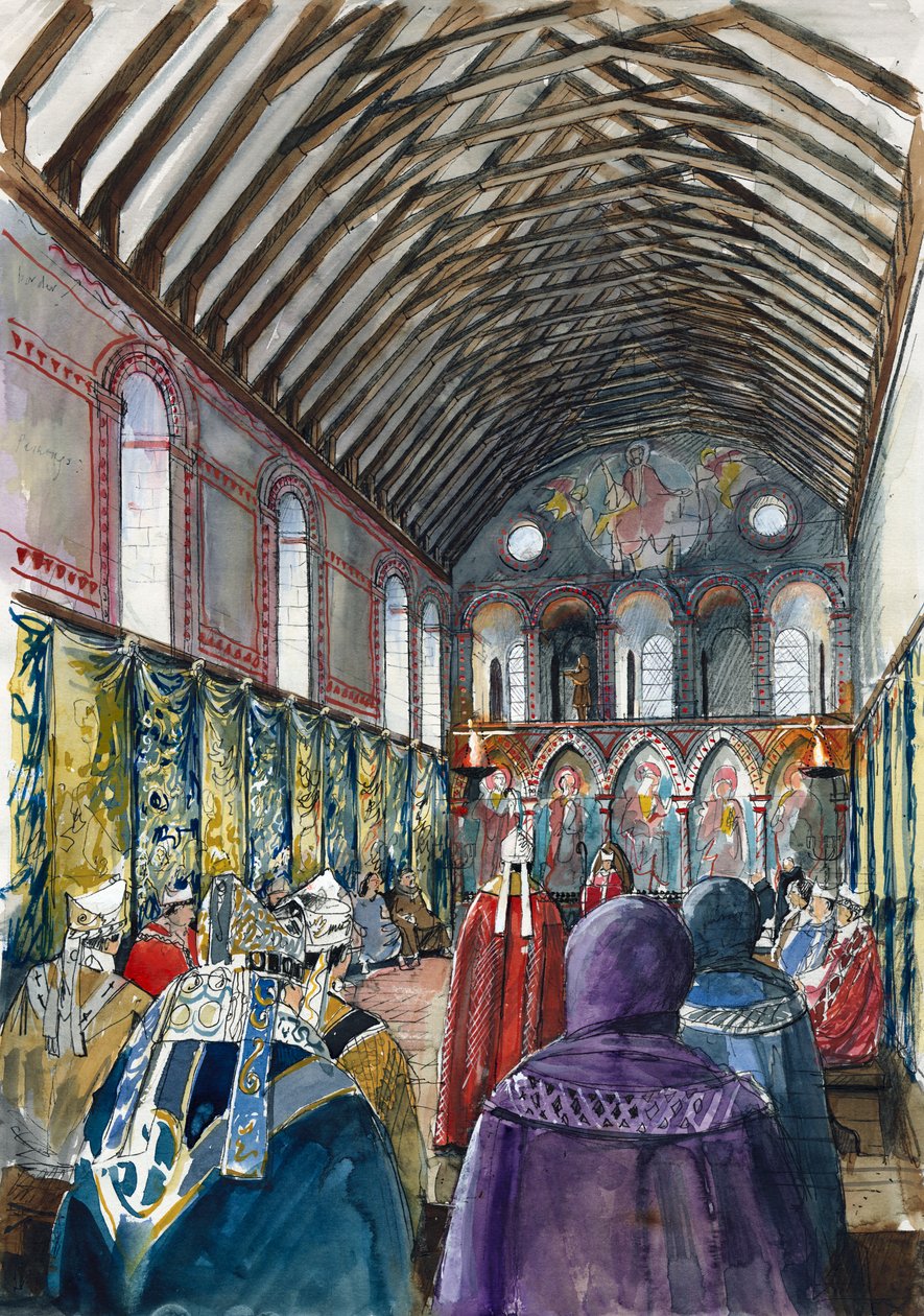 Oostelijke Hal van Wolvesey Kasteel, Oud Bisschoppelijk Paleis, ca. 1160 door Liam Wales