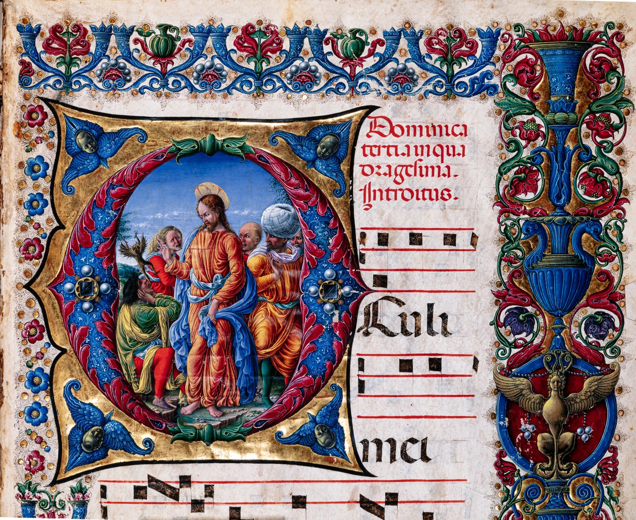 Piccolomini Bibliotheek: koorboek, cod. 21.6, ff. 2r met 