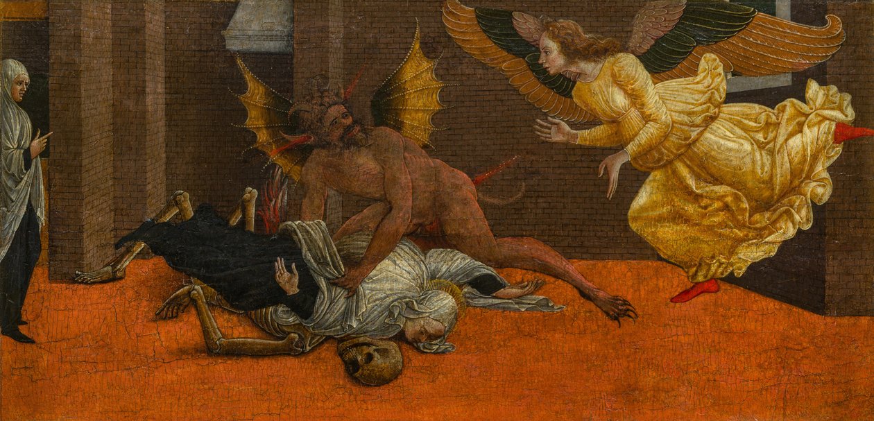 Heilige Frances van Rome gekweld door Satan door Liberale da Verona