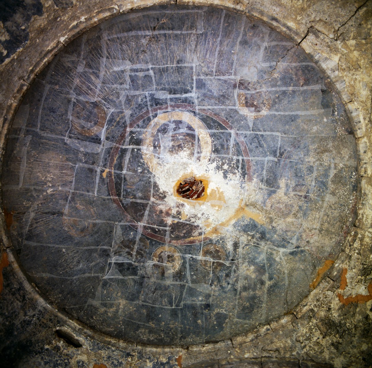 Fresco in kerk in Episkopi, Kreta, Griekenland door Unbekannt Unbekannt