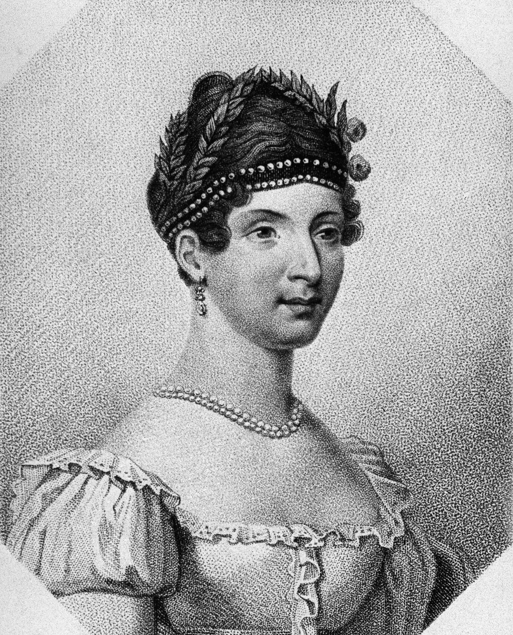 Portret van Angelica Catalani, Italiaanse sopraan, gravure door Unbekannt Unbekannt
