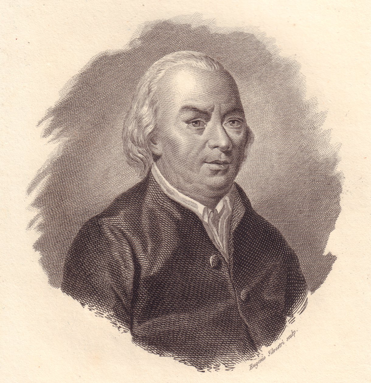 Portret van Italiaanse dichter Gian Carlo Passeroni (1713-1803), kopergravure door Eugenio Silvestri door Unbekannt Unbekannt