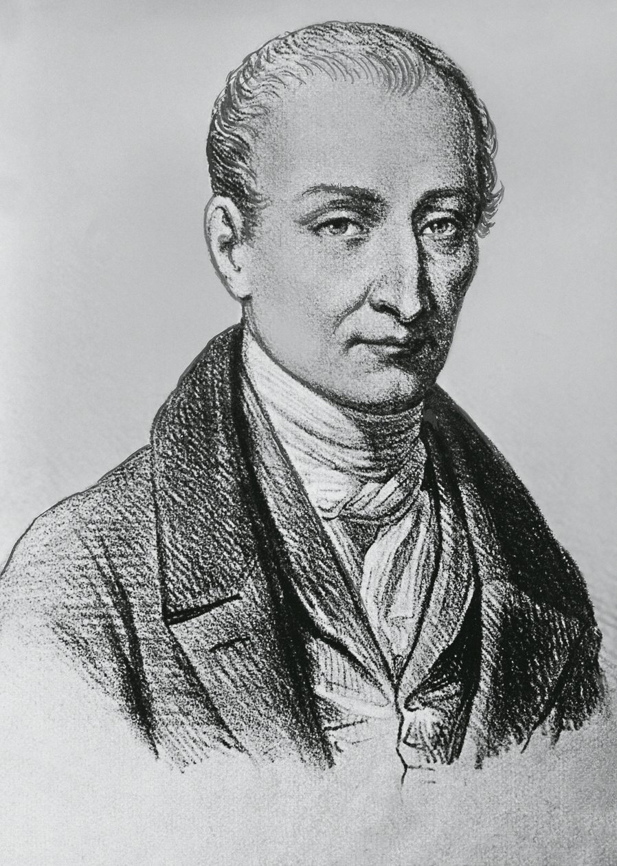 Portret van Joseph Nicéphore Niépce (1765-1833), Franse uitvinder van heliografie door Unbekannt Unbekannt